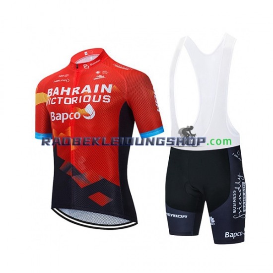 2021 Team Bahrain Victorious Set(Radtrikot und Trägerhose) Herren N001