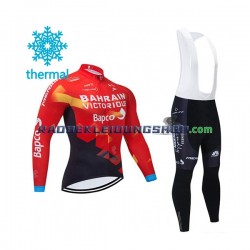 2021 Team Bahrain Victorious Thermo Set(Radtrikot und Trägerhose) Herren N001