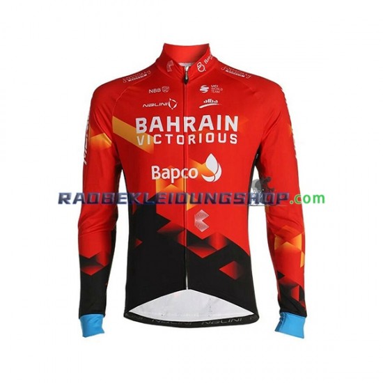 2021 Team Bahrain Victorious Rennradtrikot Langarm Herren N001