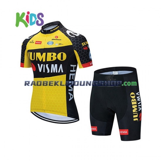 2021 Team Jumbo-Visma Set(Radtrikot und Fahrradhose) Kinder N001