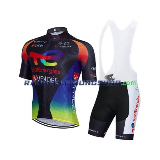 2021 Team TotalEnergies Set(Radtrikot und Trägerhose) Herren N002