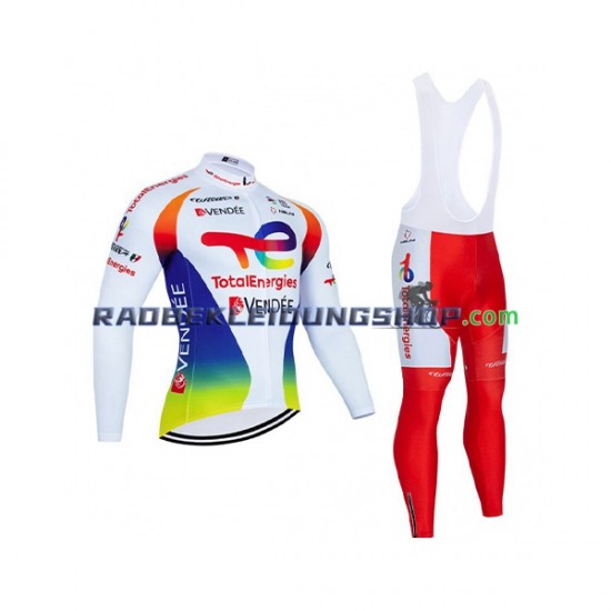 2021 Team TotalEnergies Set(Radtrikot Langarm und Trägerhose Lang) Herren N003