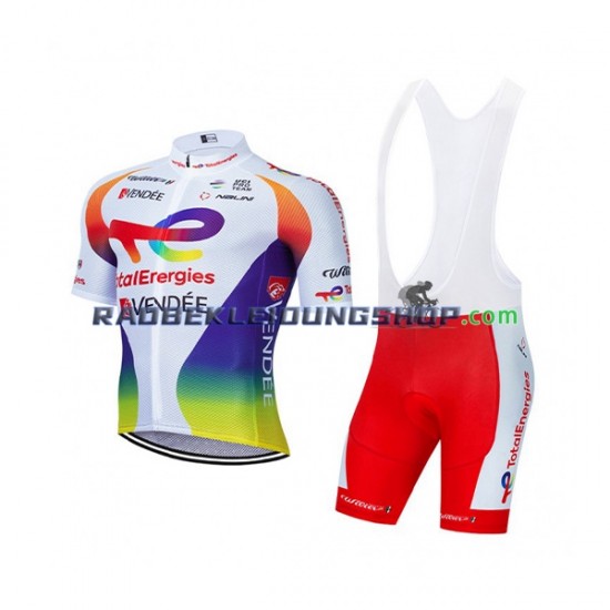 2021 Team TotalEnergies Set(Radtrikot und Trägerhose) Herren N003