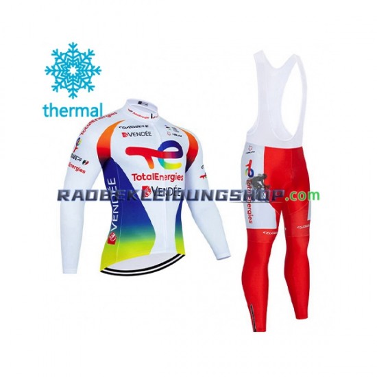 2021 Team TotalEnergies Thermo Set(Radtrikot und Trägerhose) Herren N003