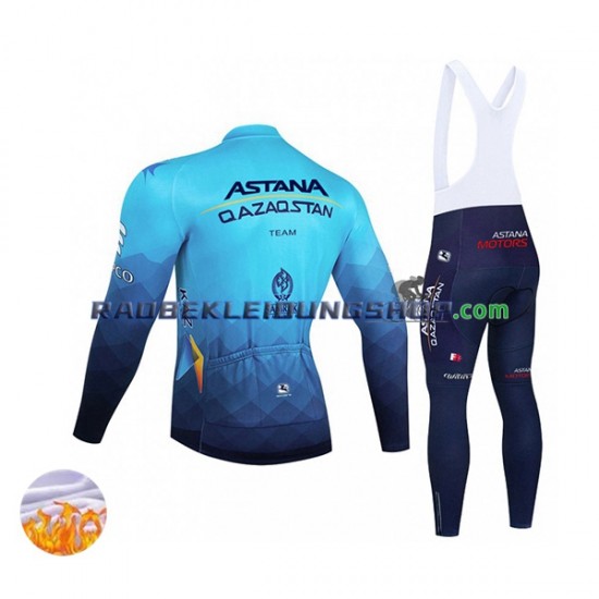 2022 Astana Qazaqstan Team Thermo Set(Radtrikot und Trägerhose) Herren N001