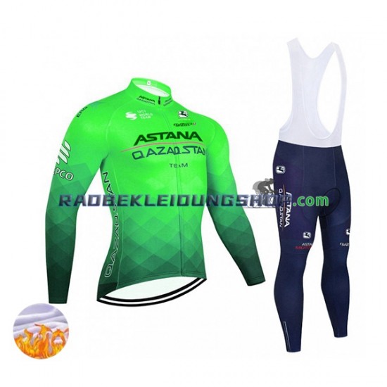 2022 Astana Qazaqstan Team Thermo Set(Radtrikot und Trägerhose) Herren N003