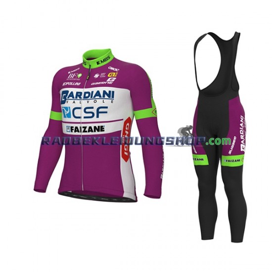 2022 Bardiani-CSF Set(Radtrikot Langarm und Trägerhose Lang) Herren N001