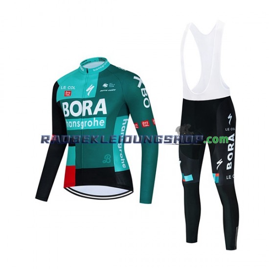 2022 Bora-Hansgrohe Set(Radtrikot Langarm und Trägerhose Lang) Herren N001