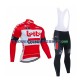 2022 Lotto Soudal Set(Radtrikot Langarm und Trägerhose Lang) Herren N001