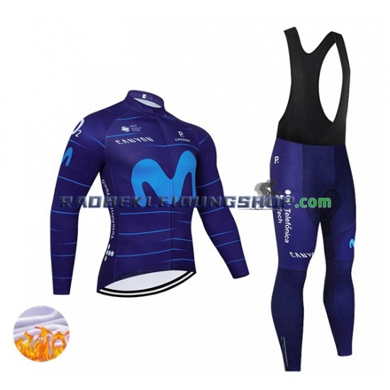 2022 Movistar Team Thermo Set(Radtrikot und Trägerhose) Herren N002