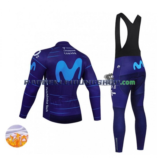 2022 Movistar Team Thermo Set(Radtrikot und Trägerhose) Herren N002