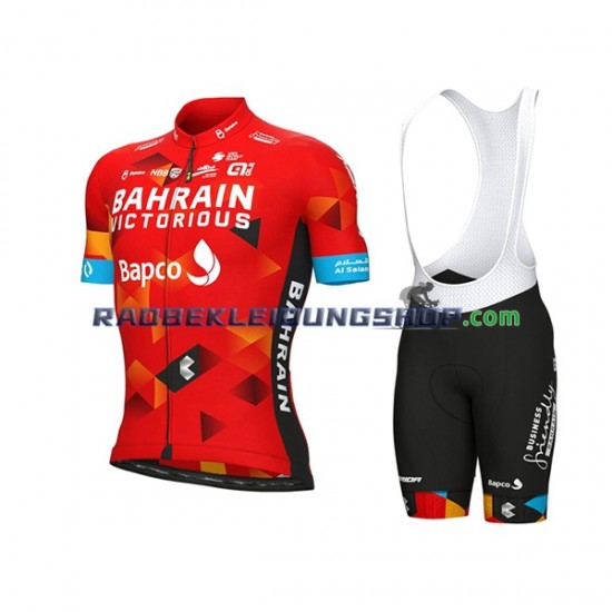 2022 Team Bahrain Victorious Set(Radtrikot und Trägerhose) Herren N001