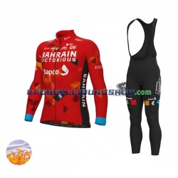 2022 Team Bahrain Victorious Thermo Set(Radtrikot und Trägerhose) Herren N001