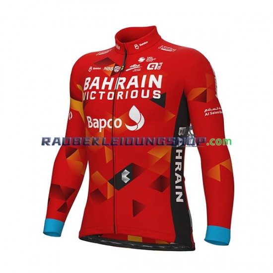 2022 Team Bahrain Victorious Rennradtrikot Langarm Herren N001