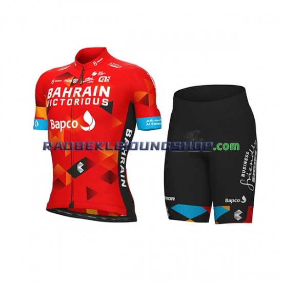 2022 Team Bahrain Victorious Set(Radtrikot und Fahrradhose) Damen N001