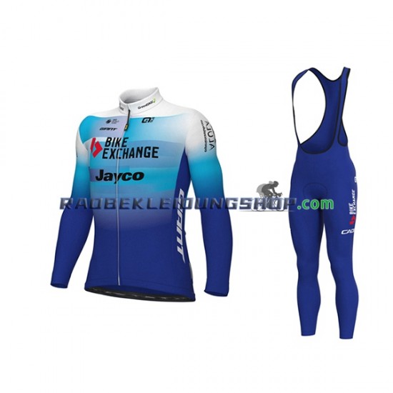 2022 Team BikeExchange-Jayco Set(Radtrikot Langarm und Trägerhose Lang) Herren N001