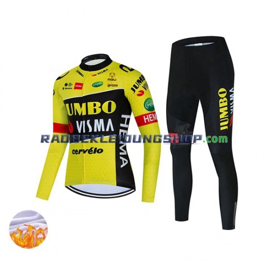 2022 Team Jumbo-Visma Thermo Set(Radtrikot und Radhose) Damen N001