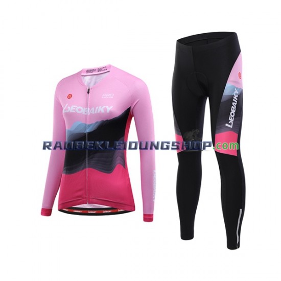 Leobaiky Set(Radtrikot Langarm und Radhose Lang) Damen N002