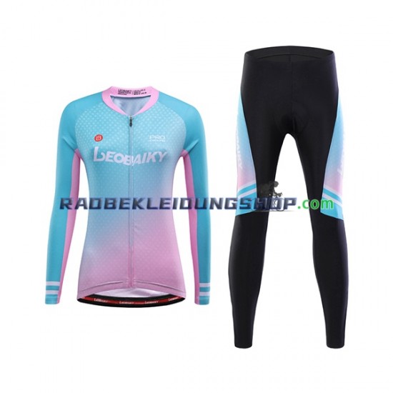 Leobaiky Set(Radtrikot Langarm und Radhose Lang) Damen N005