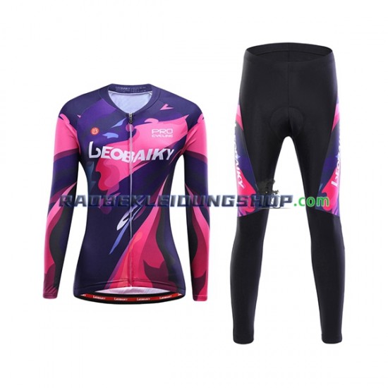 Leobaiky Set(Radtrikot Langarm und Radhose Lang) Damen N006